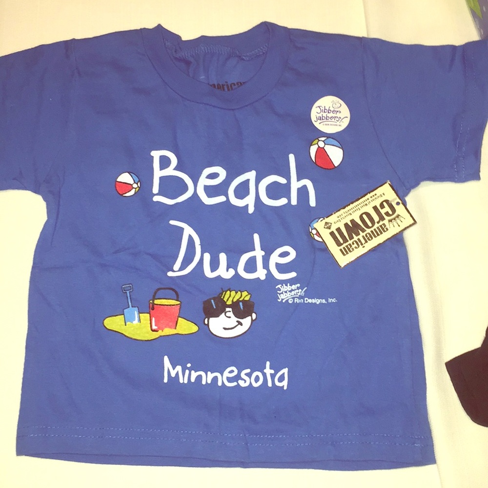 American Crown Beach Dude T-shirt Blue 3T